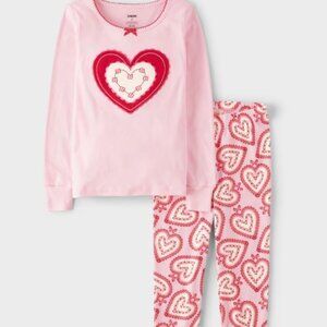 ❤ NWT Gymboree Girls Sweetheart Snug Fit Cotton Pajamas - Gymmies - Pink